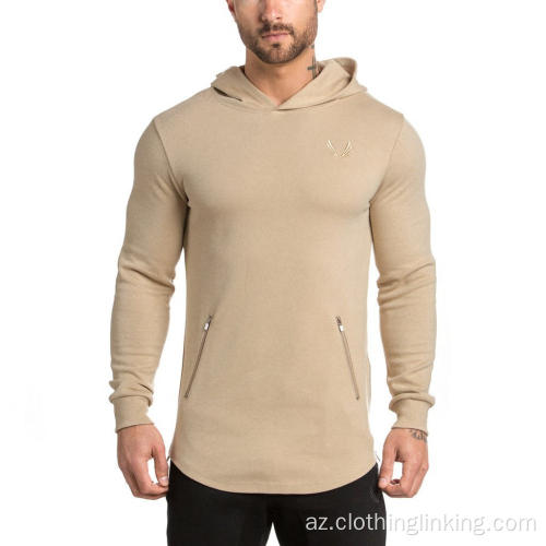 Mens Pullover Fleece başlıqlı şalvar